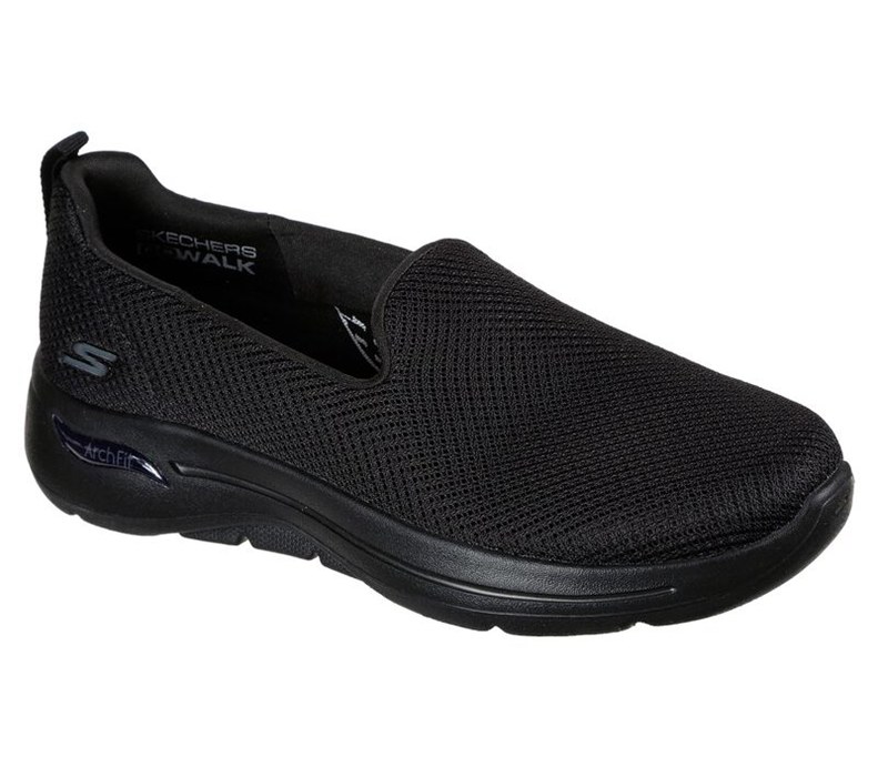 Skechers Gowalk Arch Fit - Grateful - Womens Slip On Shoes Black [AU-UM5035]